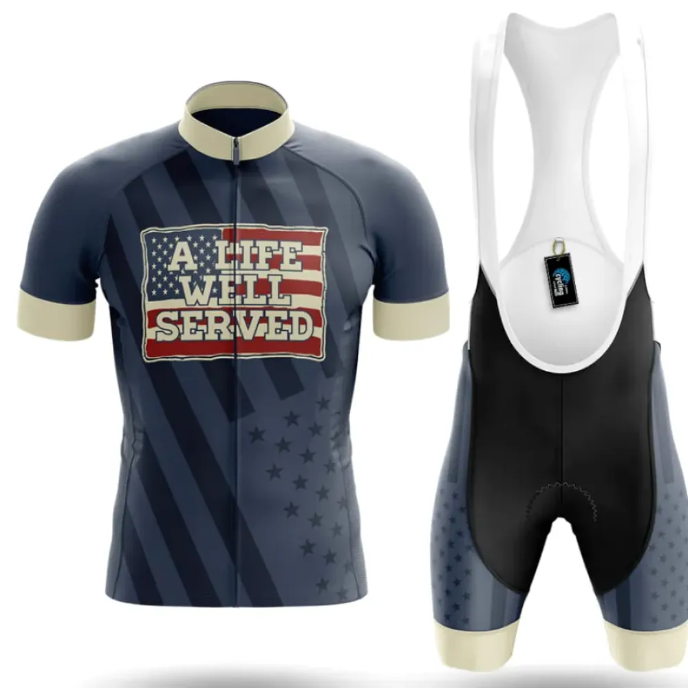 Cycling Kit A Life Well Served Navy/Beige/White