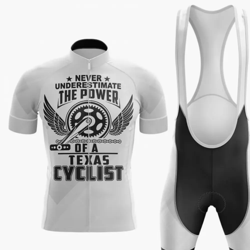 Texas V8 Cycling Kit Full Set White/Black/Grey