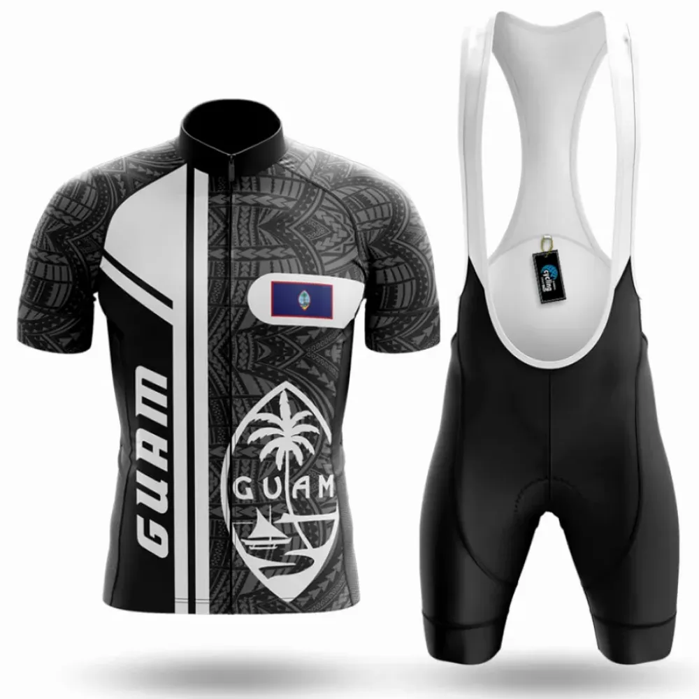 Guam Cycling Kit Full Set Unique Design Black/White/Grey