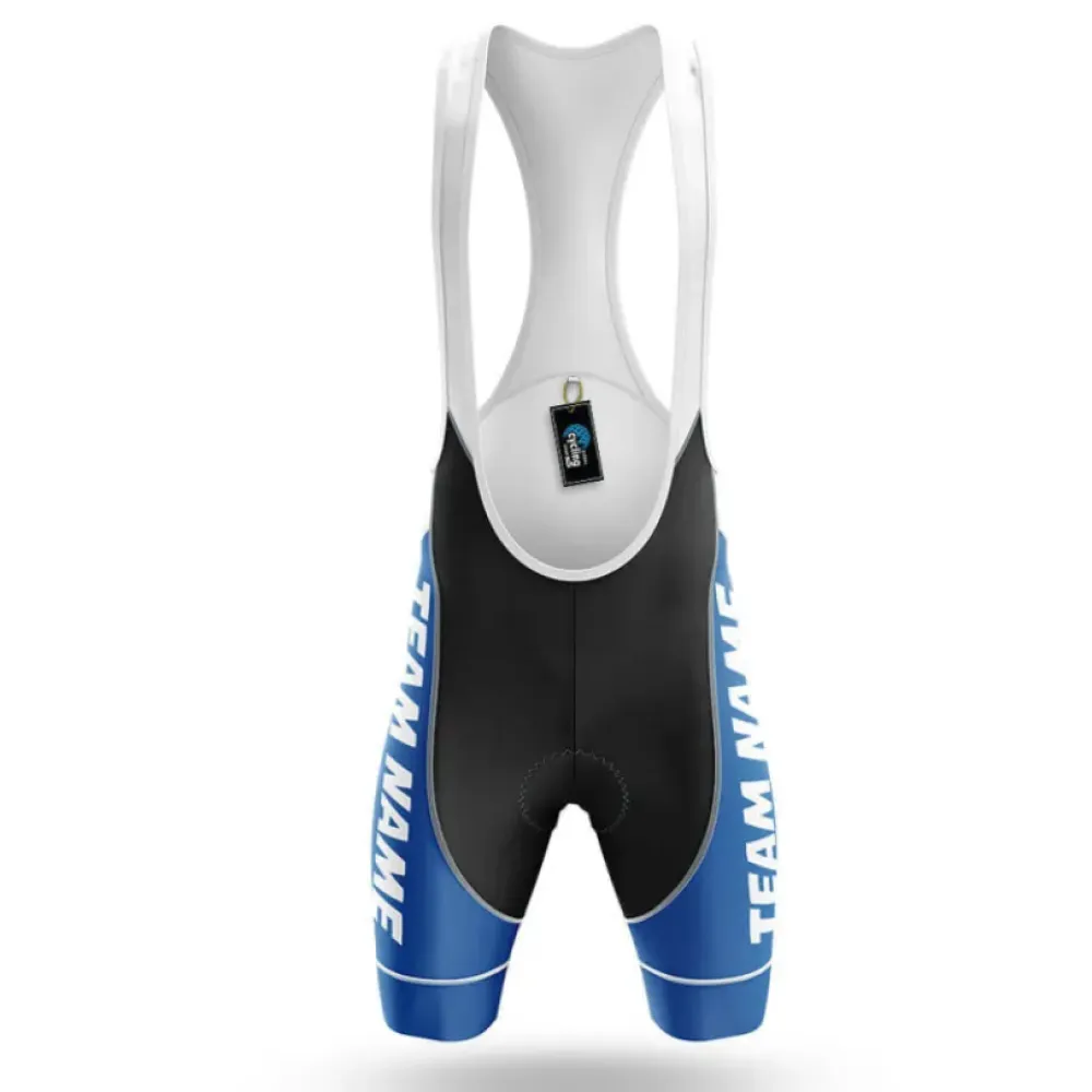 Cycling Bibs Custom Team Name Blue/White/Black
