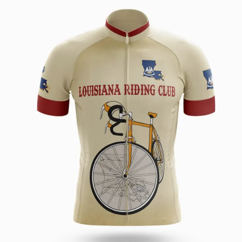 Louisiana Riding Club Vintage Bicycle Cream/Burgundy/Blue