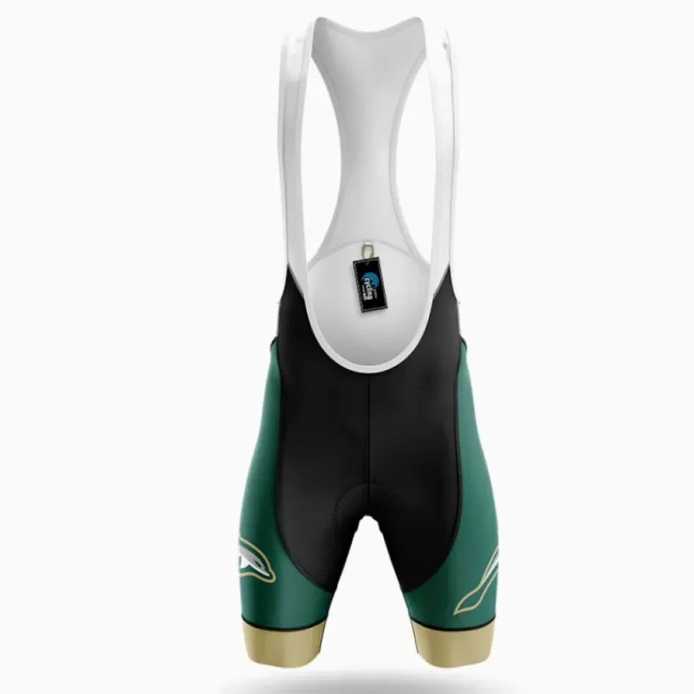 Jacksonville Cycling Bibs Comfortable Green/White/Gold