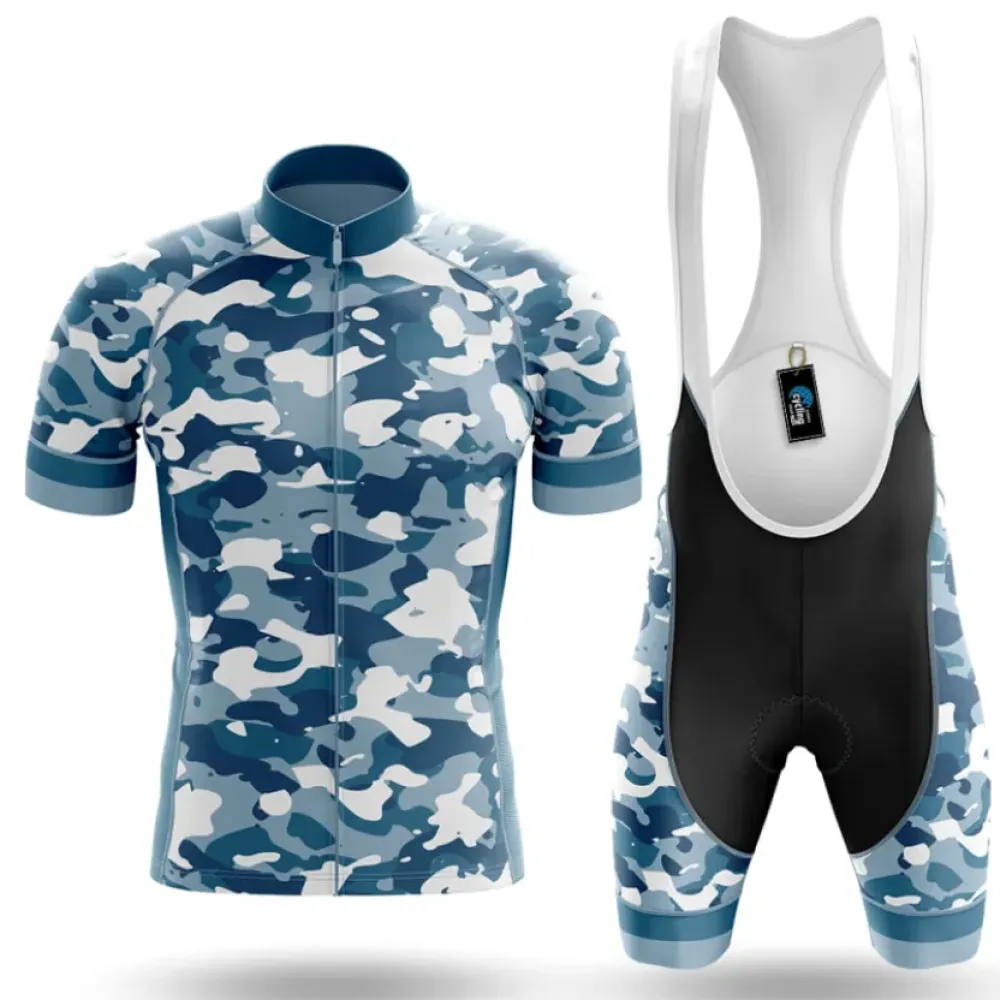 Cycling Jersey Blue Camo Full Set