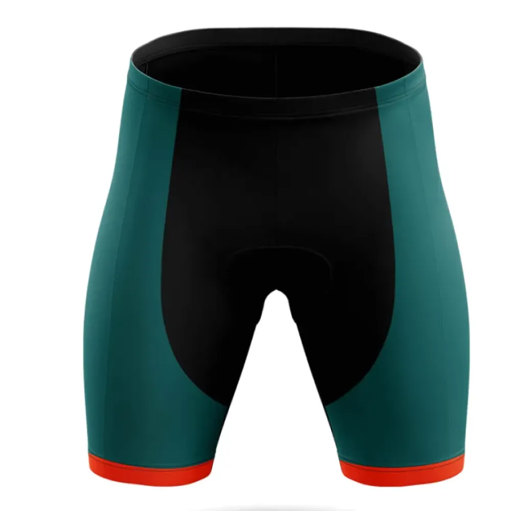 Cycling Shorts Comfortable Teal/Red/Black