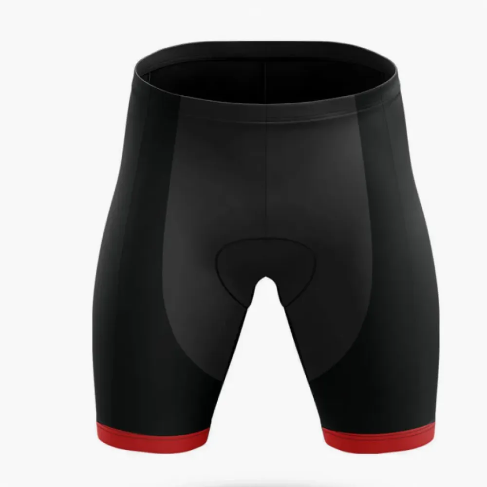 Custom Team Name V20 Red/Black/Grey Women's Cycling Shorts