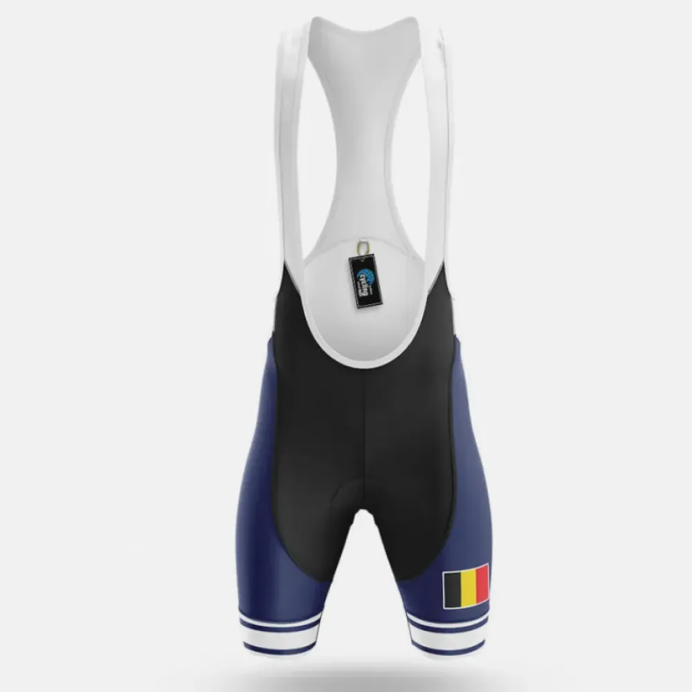 Cycling Bibs S4 Belgium Flag Navy/White/Black