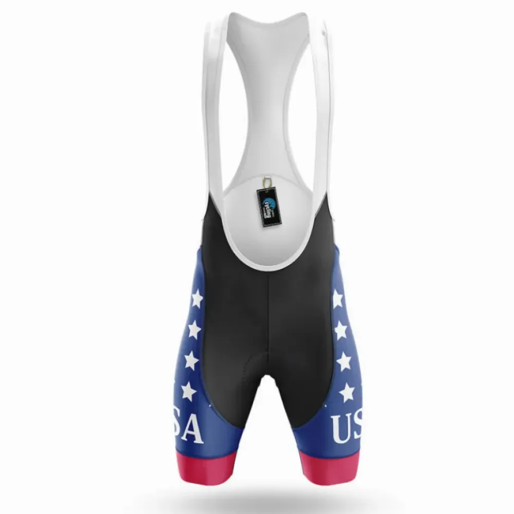 Cycling Bibs USA Flag Navy/Red/White