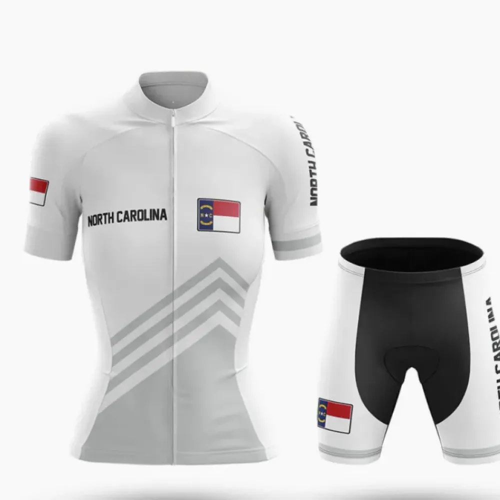 North Carolina S4 White Cycling Kit Full Set