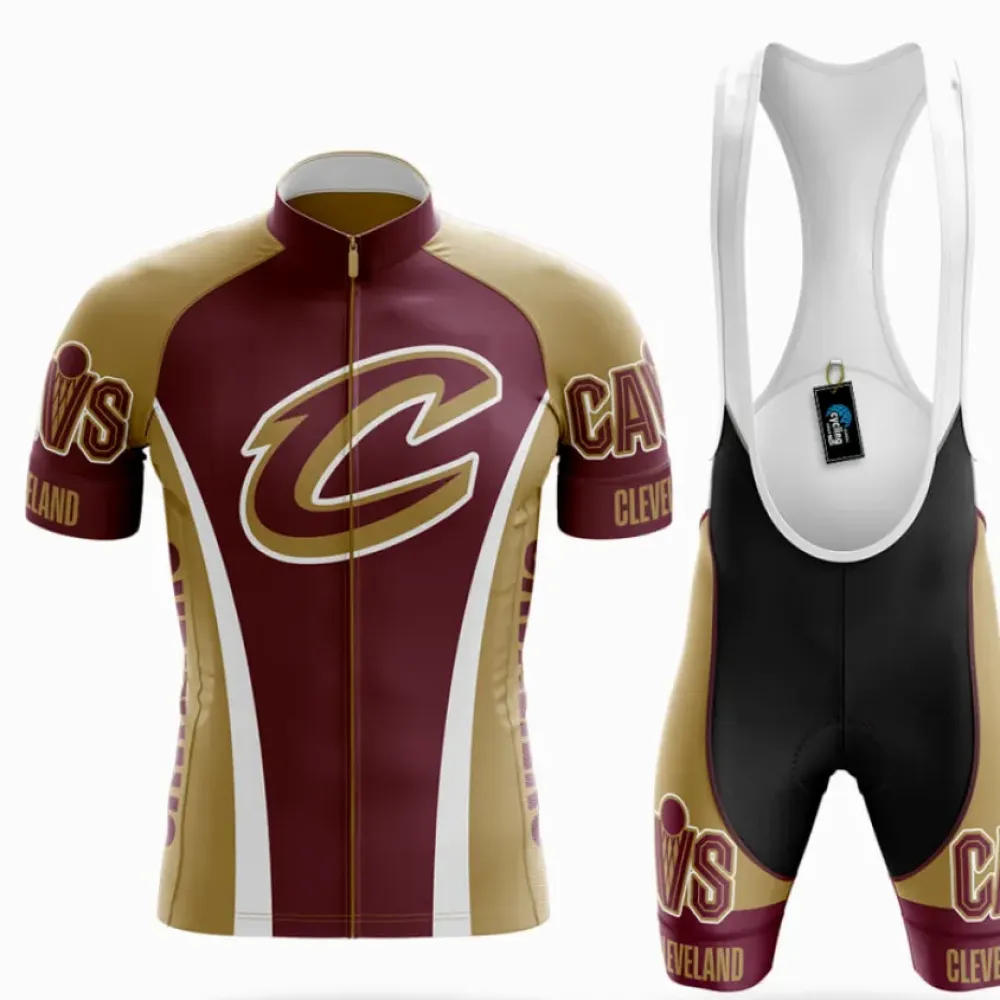 Cleveland Cycling Kit Full Set Maroon/Gold/White