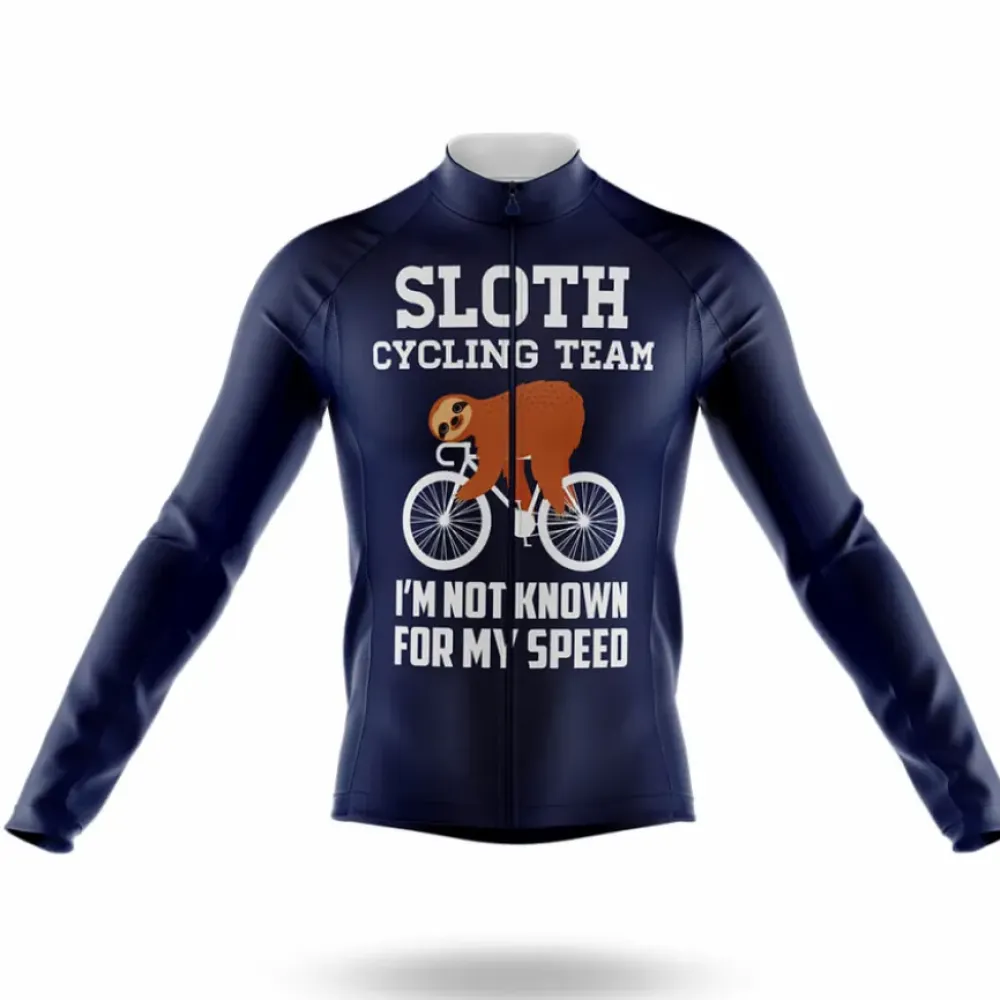 Sloth Cycling Team Long Sleeve Navy/White/Brown