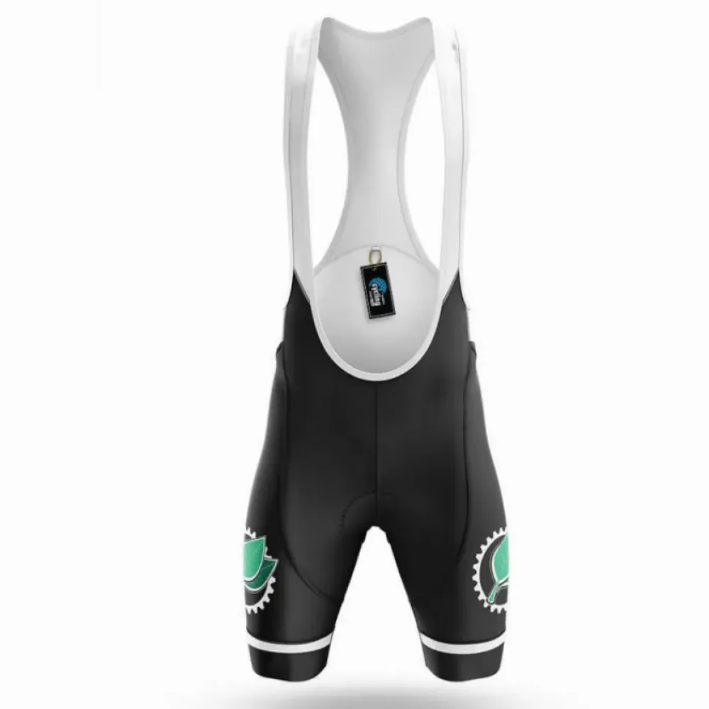 Team Vegan Cycling Bibs Ver.3 Breathable Black/Green/White