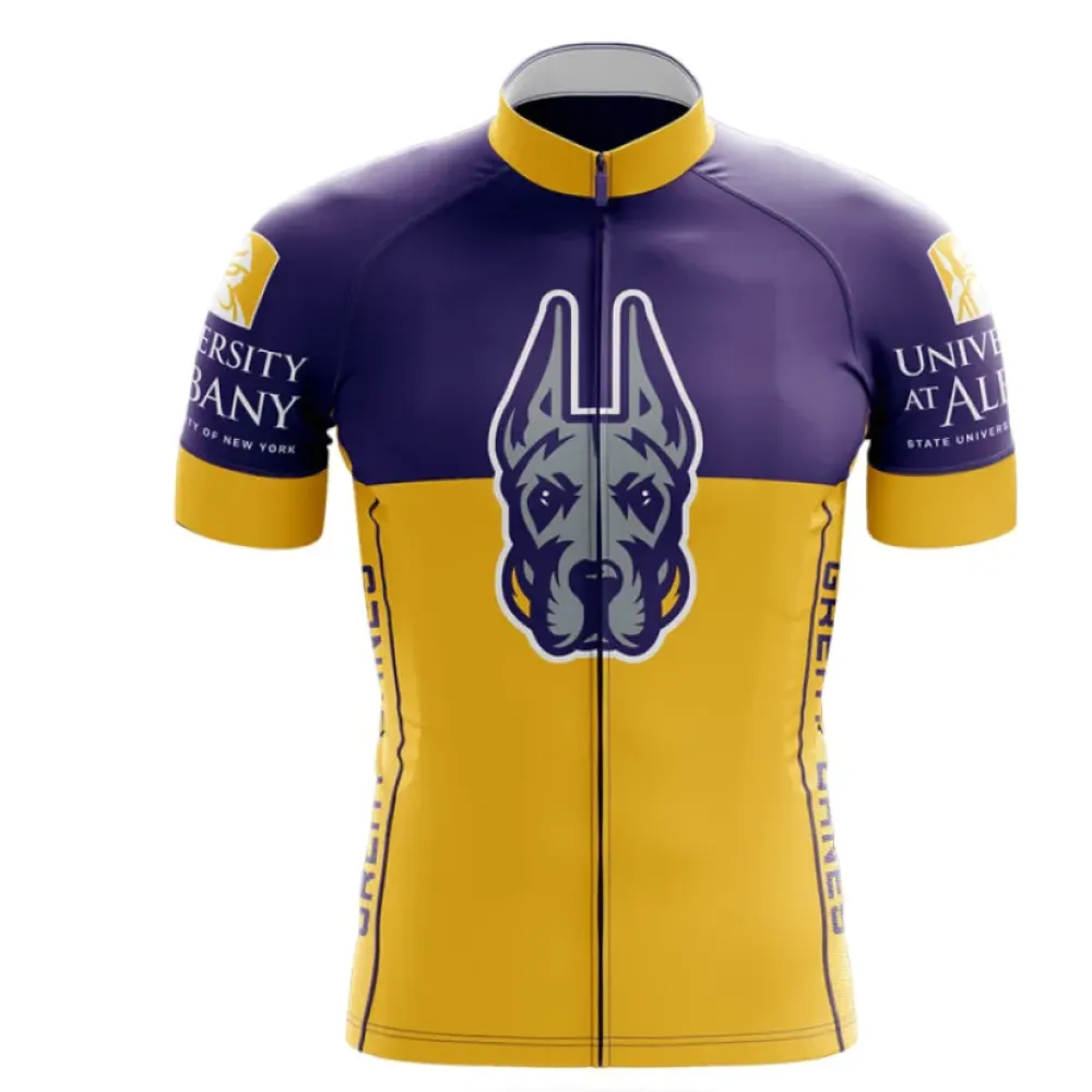 University at Albany Cycling Jersey Ver.2 Wolf Yellow/Purple/Grey