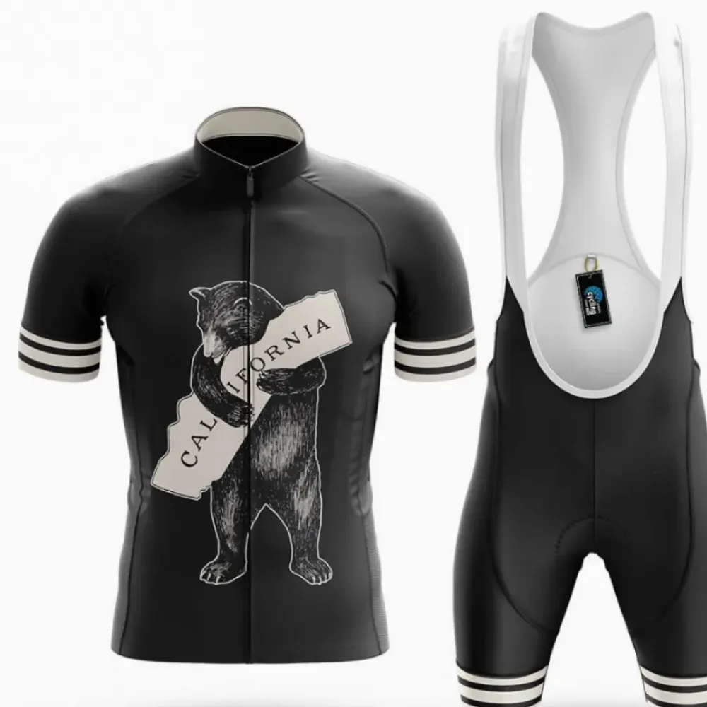 California Cycling Kit Bear Hug Black/White/Grey