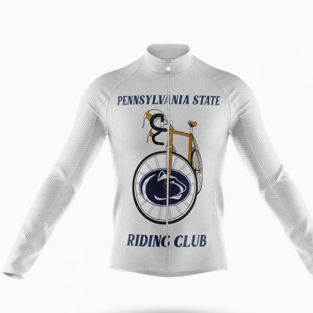 Pennsylvania State Uni Classic Cycling Jersey White/Grey/Blue