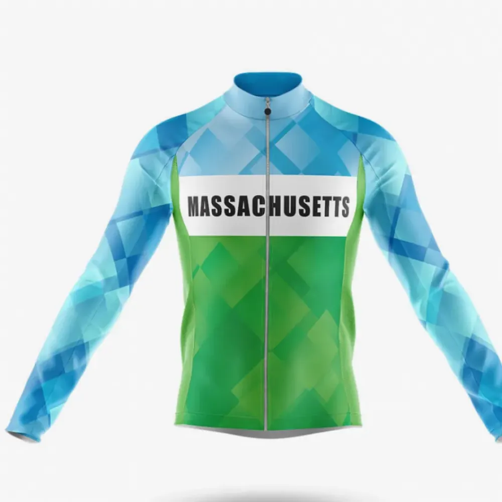 Massachusetts S3 Geometric Pattern Blue/Green/White