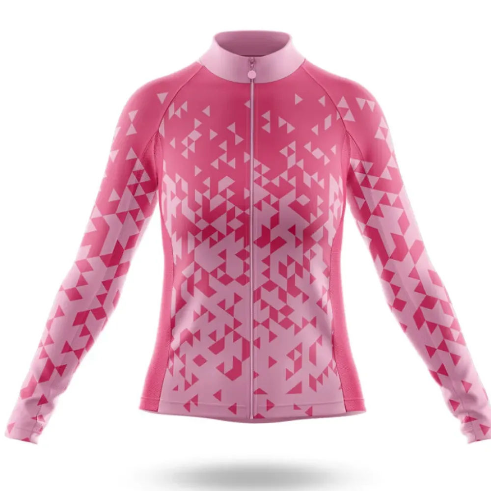 Cycling Jersey Pinky Geometric Pattern Pink/Purple/White