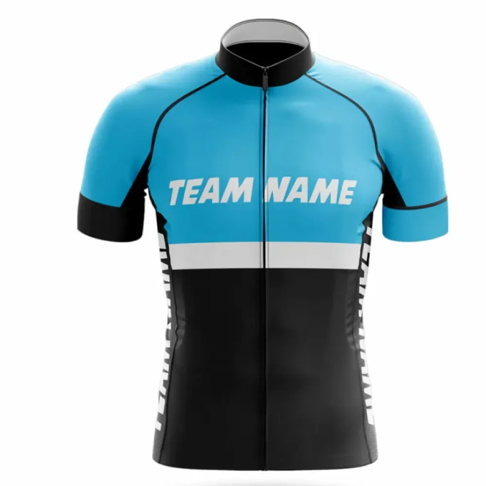 Custom Team Name M31 Cycling Jersey Black/Blue/White
