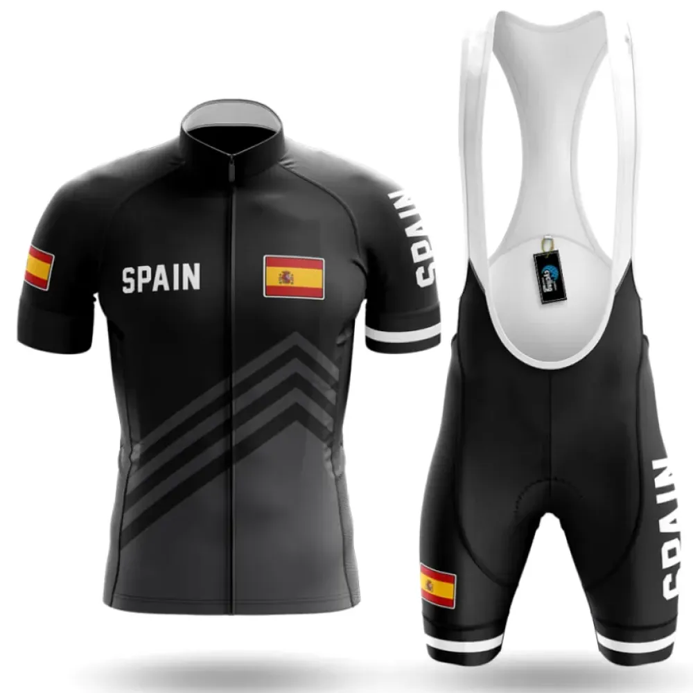 Spain S5 Black/White/Grey Cycling Kit