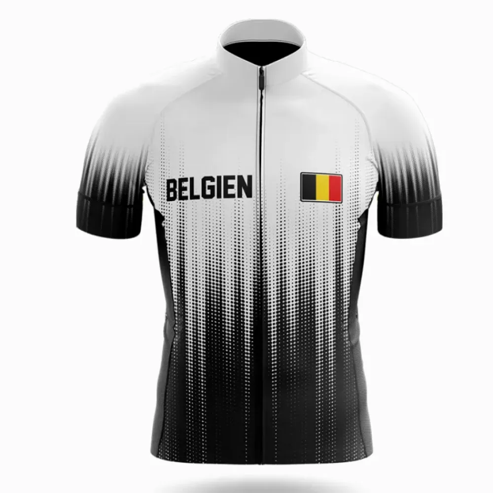 Belgien S14 Cycling Jersey Black/White/Grey