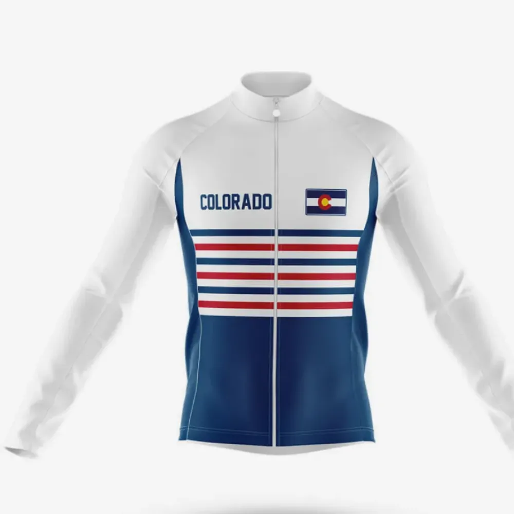 Colorado S27 Long Sleeve Cycling Jersey Navy/White/Red