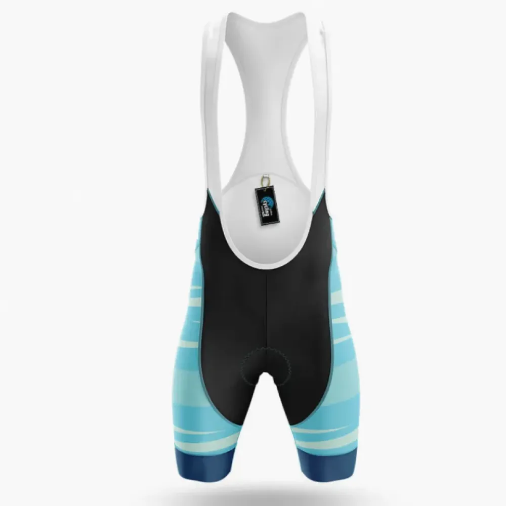 Cycling Bibs Comfortable Blue/White/Black