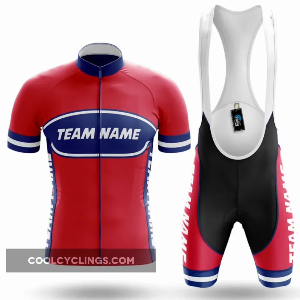 Cycling Kit Custom Team Name M30 Red/Blue/White