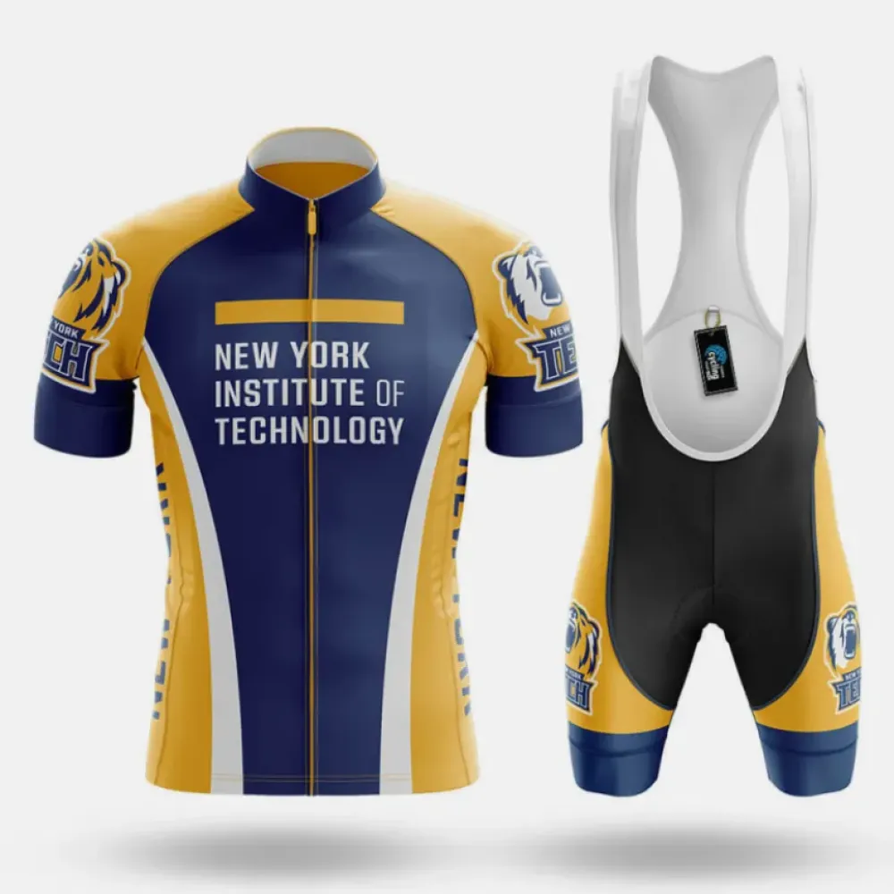 New York Institute of Technology Cycling Kit Full Set Navy/Yellow/White