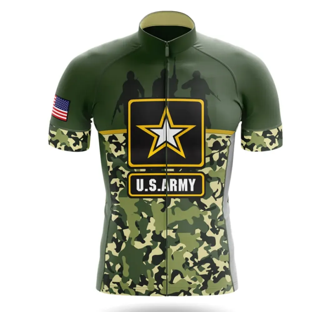 U.S. Army V5 Cycling Jersey Camo/Army Green/Gold