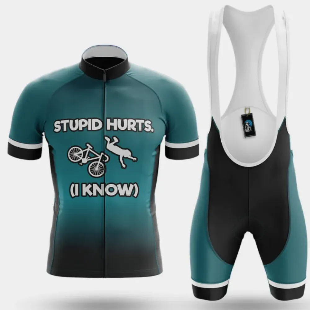 Cycling Kit Stupid Hurts Teal/Black/White