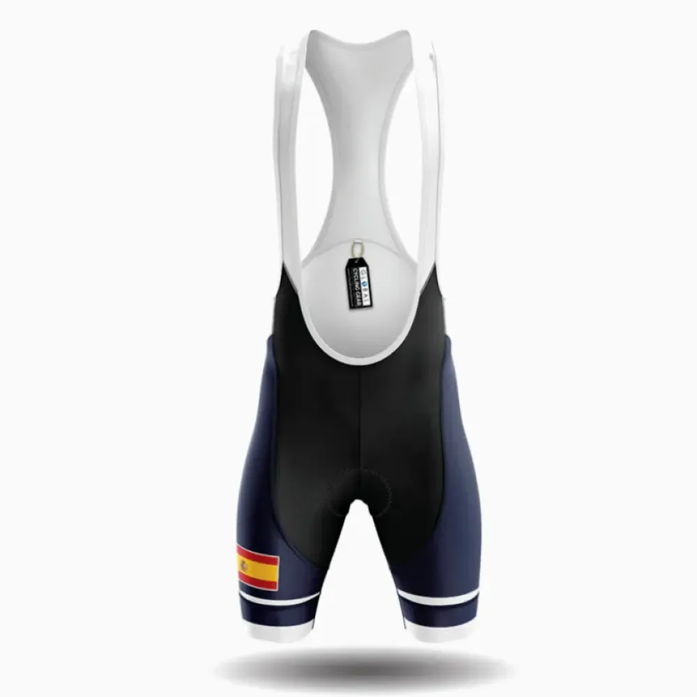 Spain S1 Cycling Bibs Comfortable Navy/White/Red