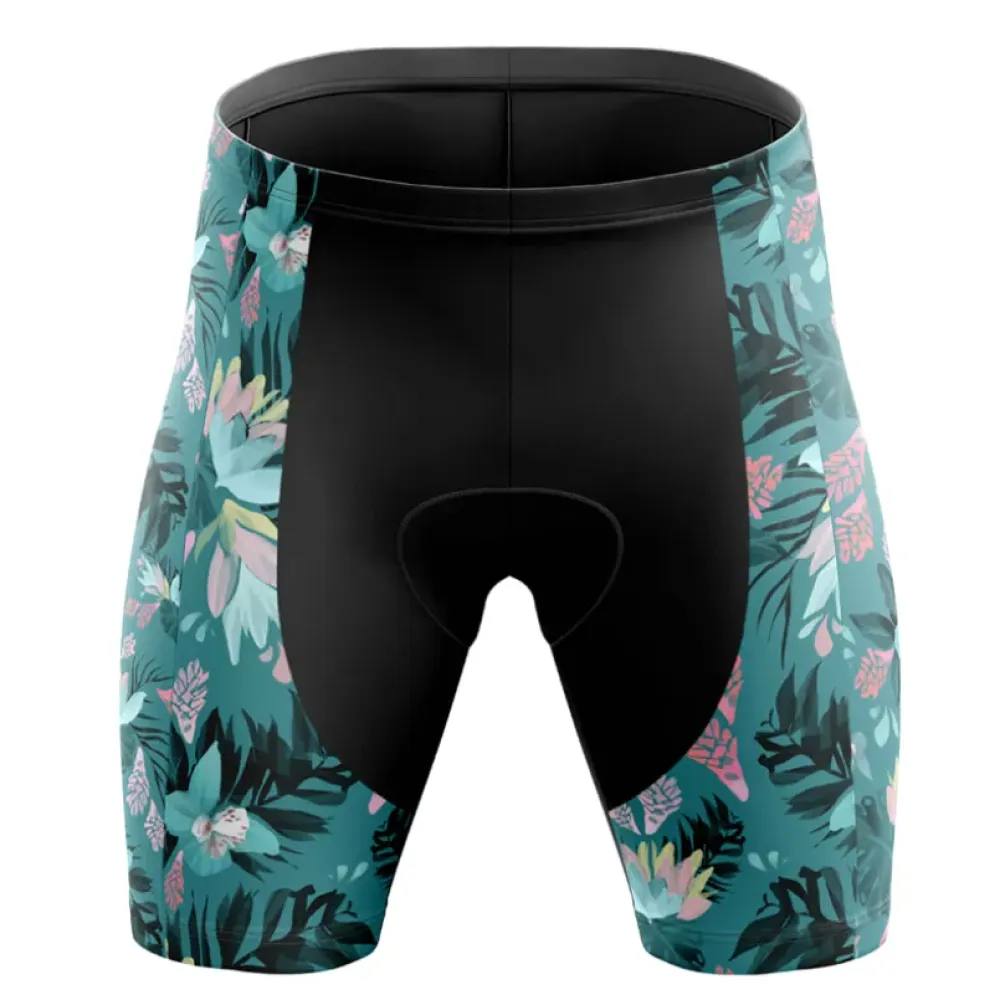 Cycling Shorts Floral Teal/Pink/Green