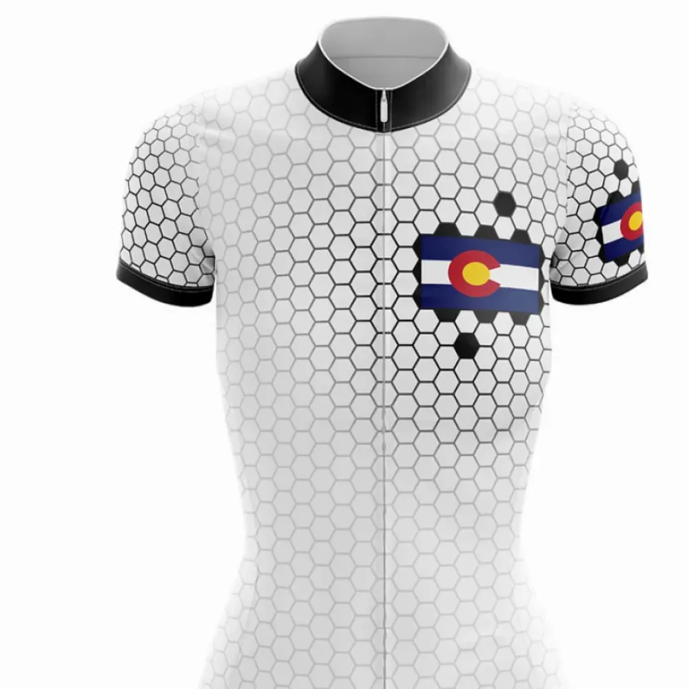 Colorado V7 Hexagon Pattern White/Red/Blue