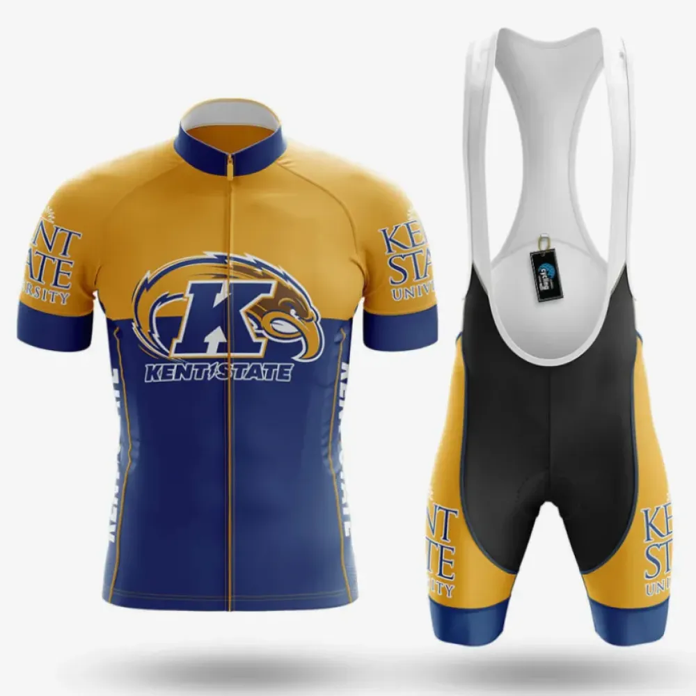 Kent State University Cycling Kit Full Set Ver.2 Feature Navy/Yellow/White