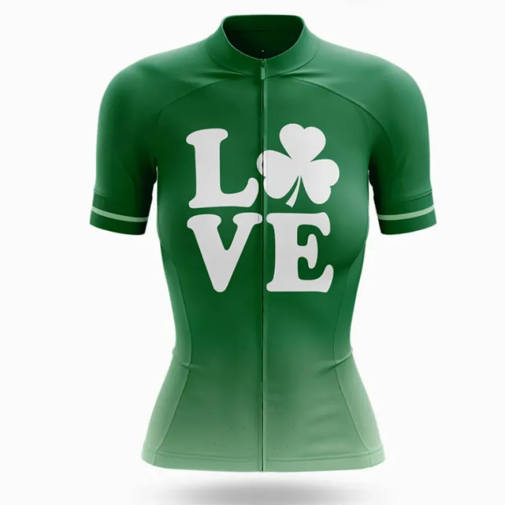 Shamrock Love Cycling Jersey Green/White/Black