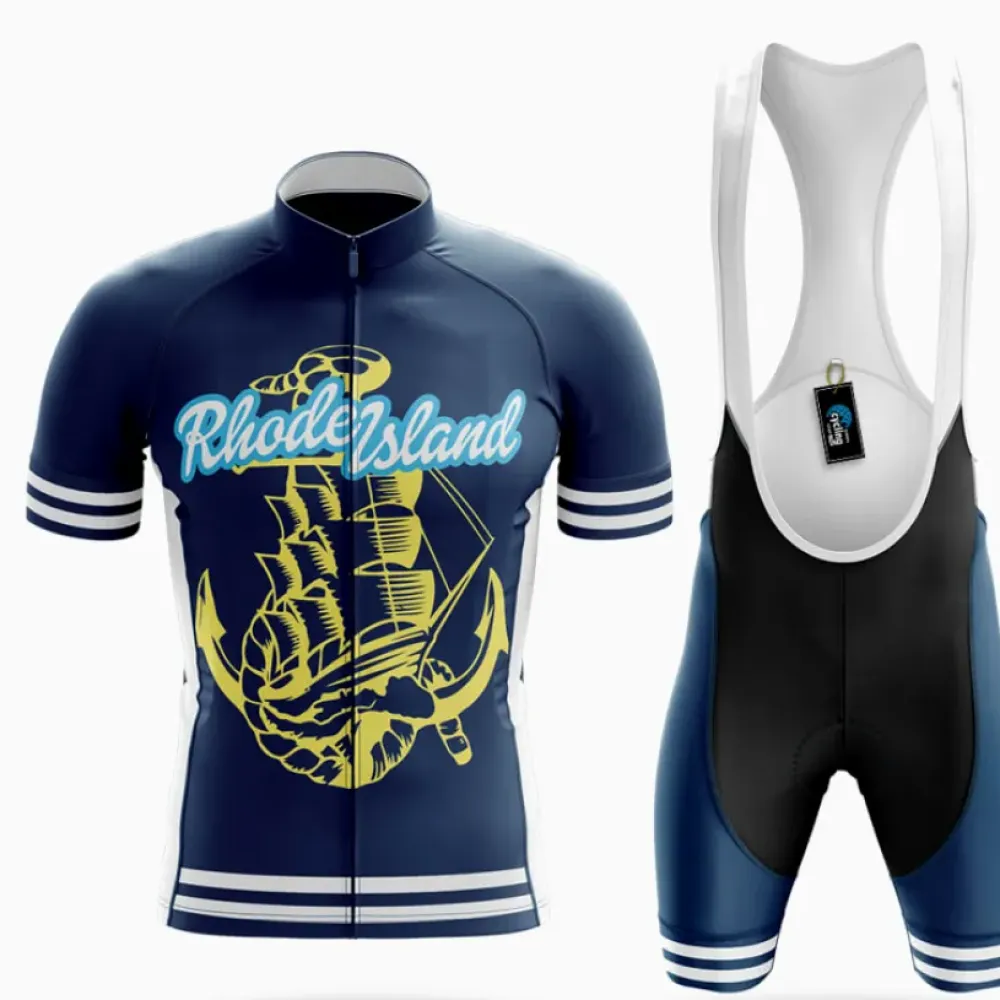 Rhode Island Symbol Cycling Kit Full Set Navy/White/Gold