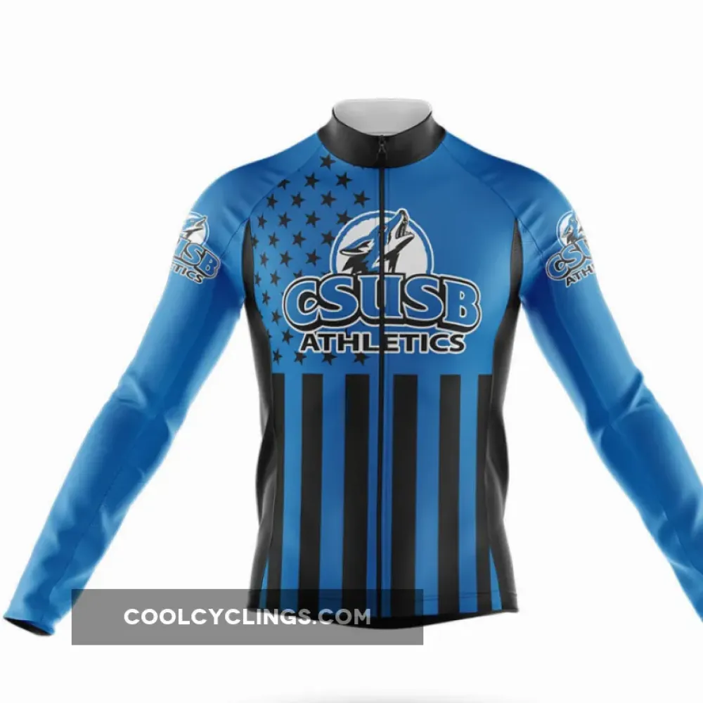 CSUSB Athletics USA Cycling Jersey Blue/Black/White