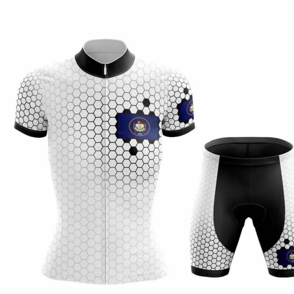 Utah Women V7 Cycling Kit White/Black/Dark Blue