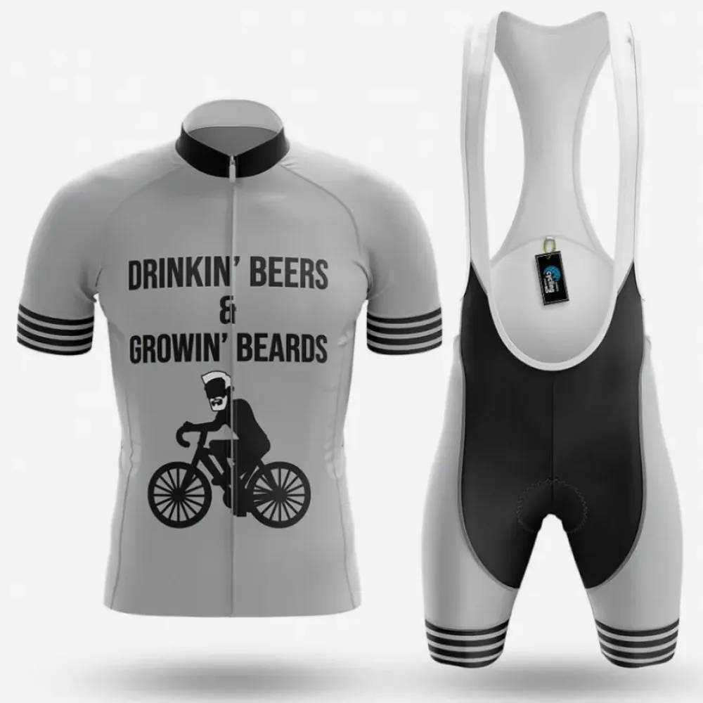 Cycling Kit Growing Beards Gray/White/Black