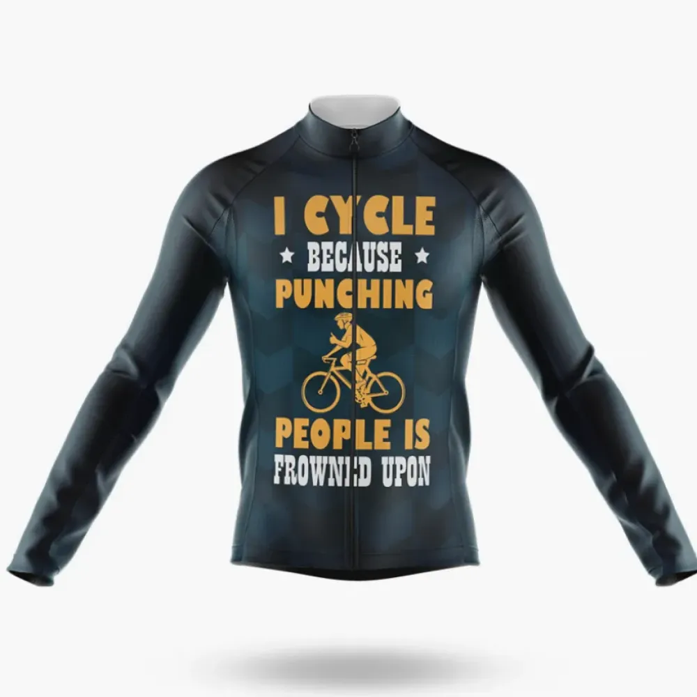 Cycling Jersey Frowned Upon Navy/Gold/Black