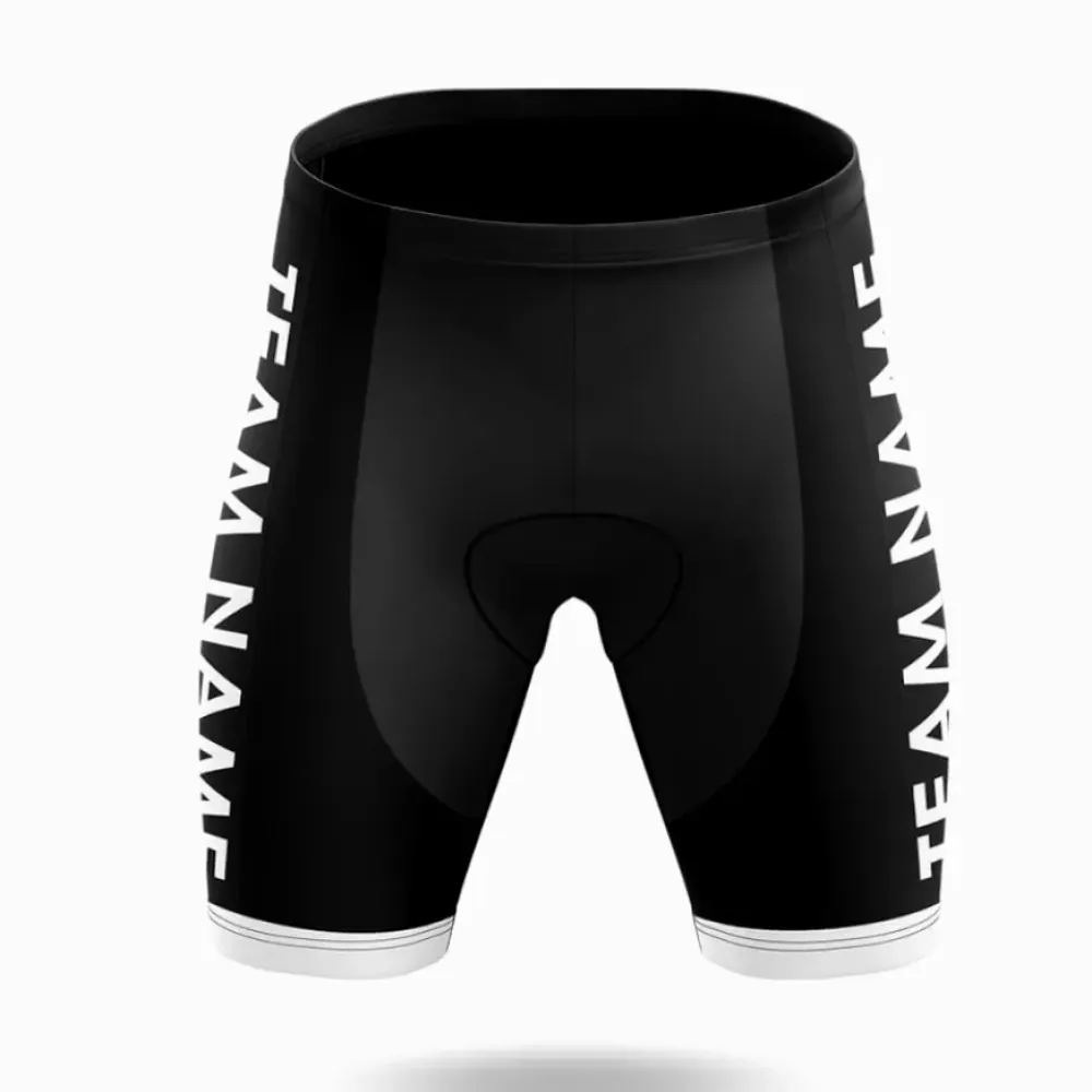 Custom Team Name M3 Black/White/Grey Women's Cycling Shorts