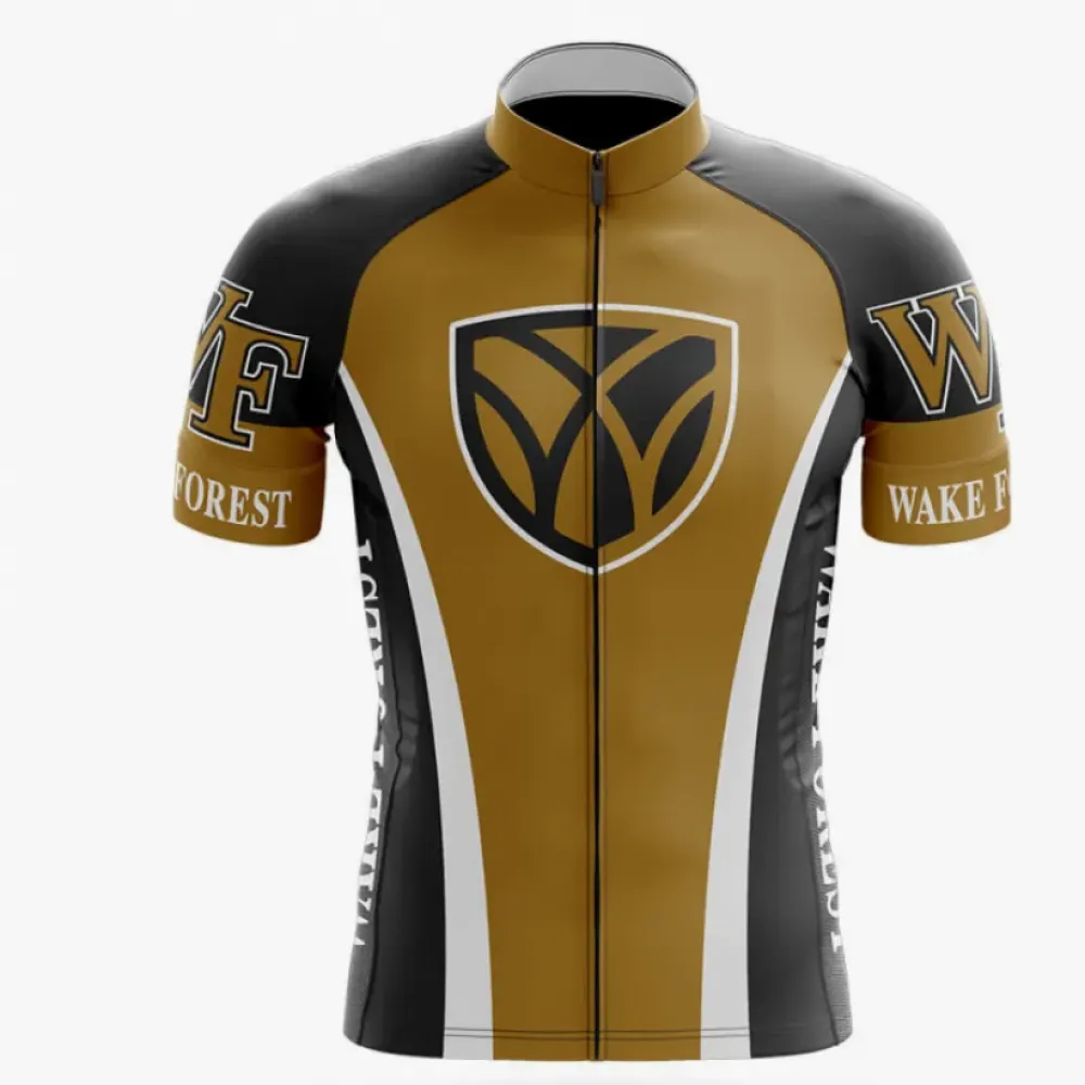 Wake Forest Cycling Jersey Unique Design Gold/Black/White
