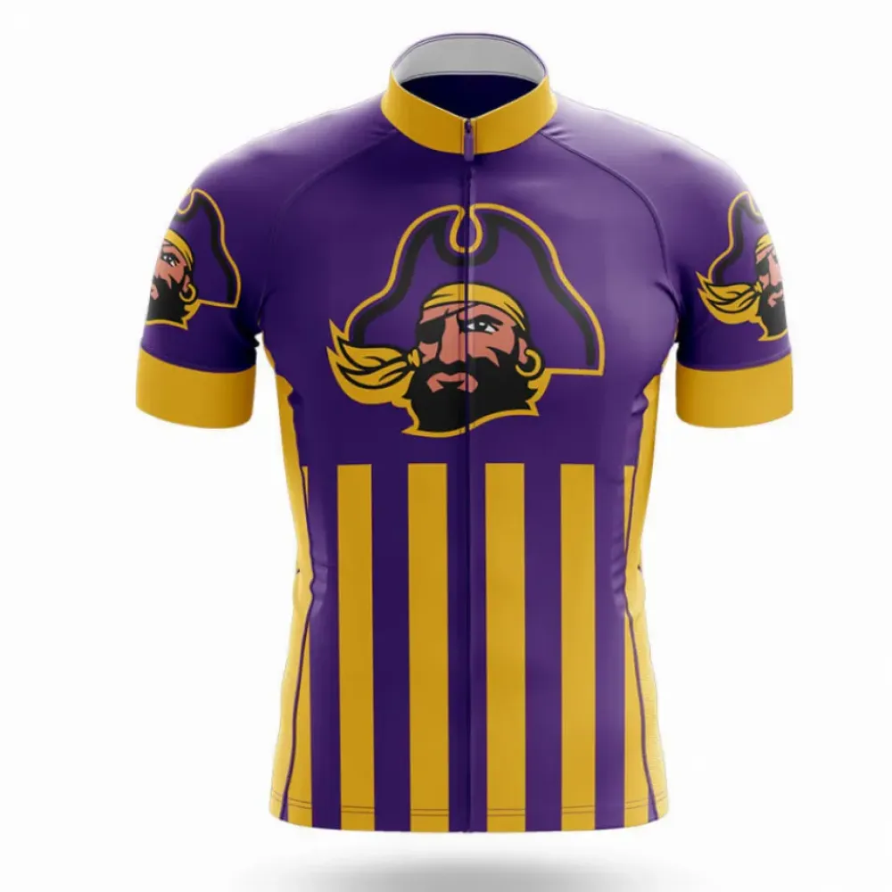 East Carolina University USA Cycling Jersey Purple/Gold/Striped