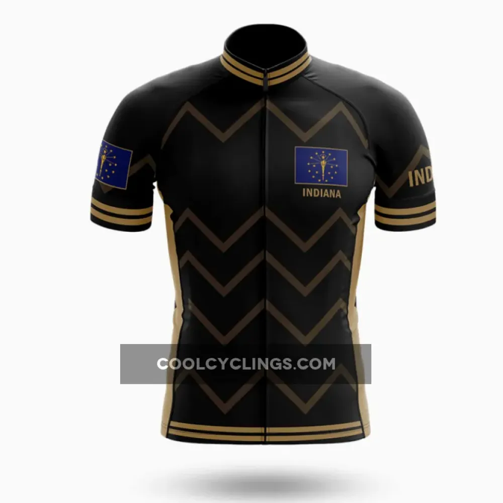 Indiana V17 Cycling Jersey Black/Gold/Blue