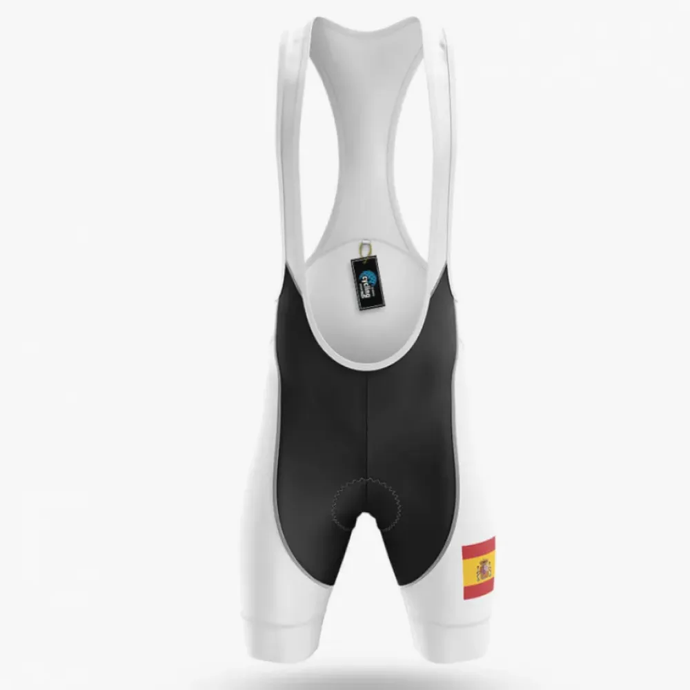 España Cycling Bibs Spanish Flag White/Black/Red