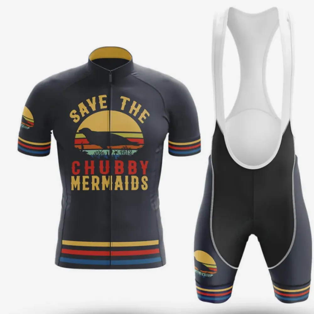 Chubby Mermaids Cycling Kit Save The Navy/Yellow/Red