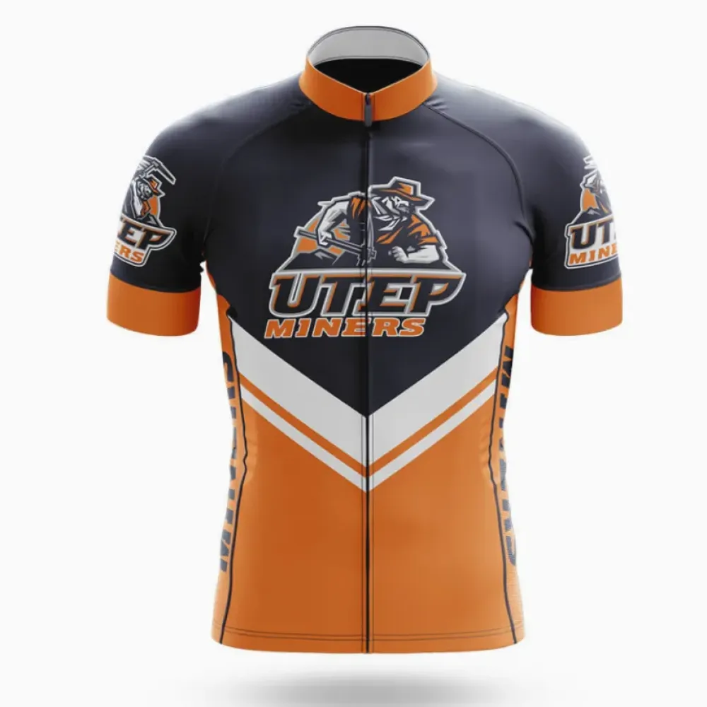 University of Texas Cycling Jersey Ver.3 Miners Navy/Orange/White