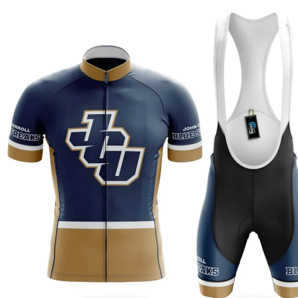 John Carroll Blue Streaks Cycling Kit Full Set Navy/Gold/White