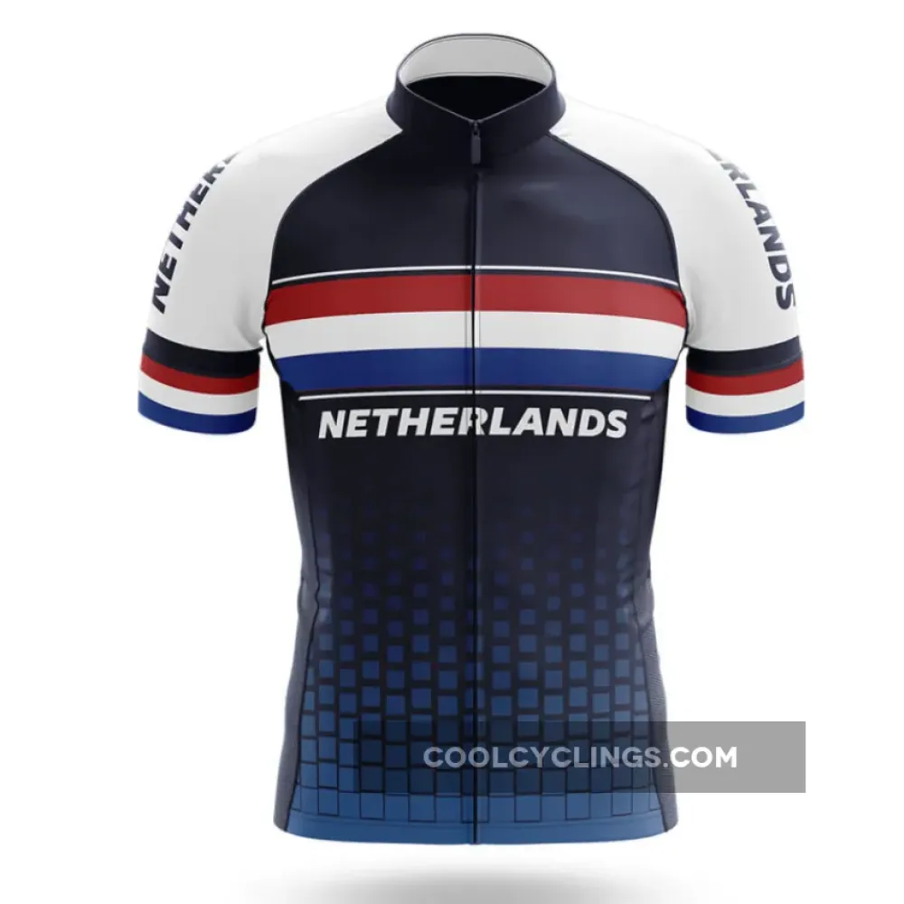 Netherlands S1Cycling Jersey Navy/White/Red