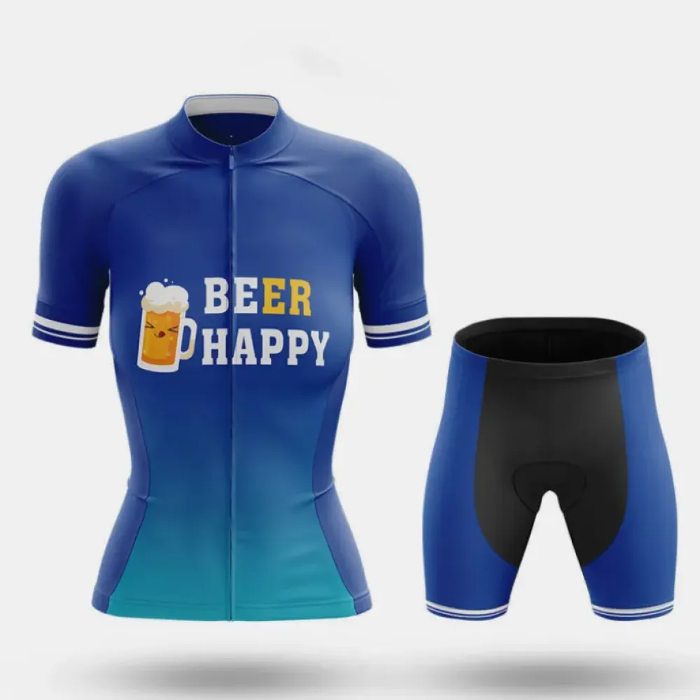 Happy Beer Women's Cycling Kit Blue/Teal/Black