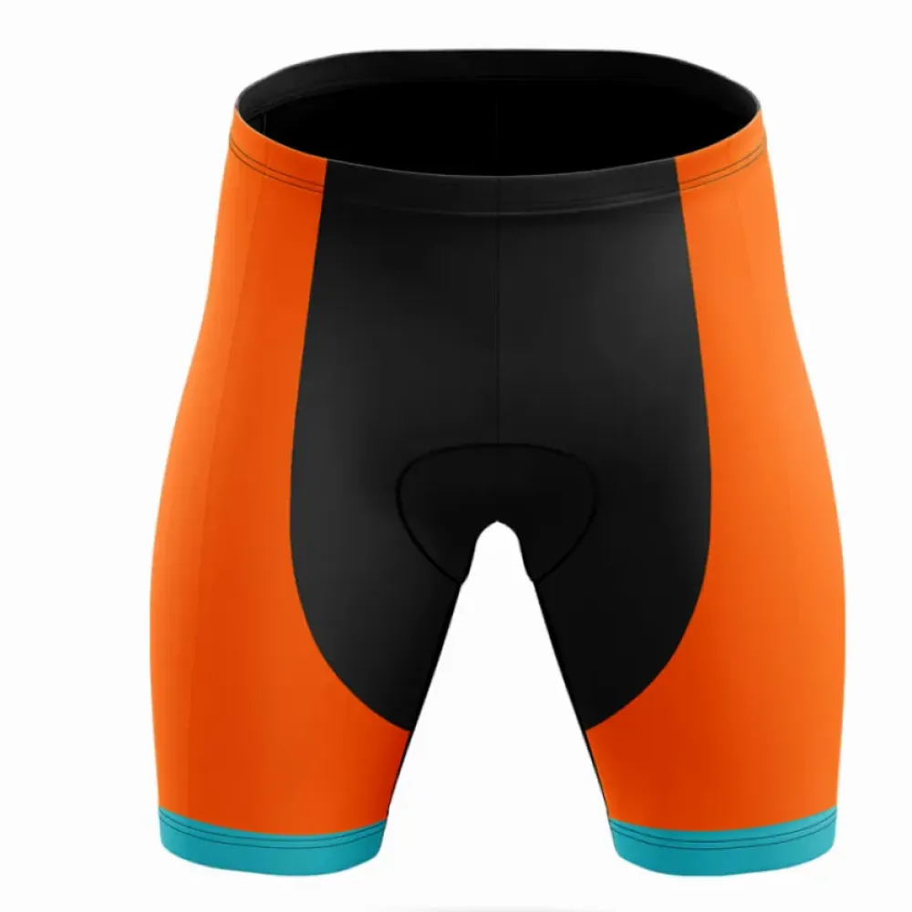 Cycling Shorts Comfortable Orange/Teal/Black